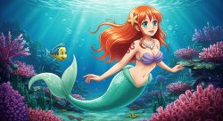 nami as ariel Meme Template