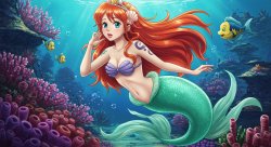 nami as ariel Meme Template
