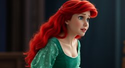 live action ariel Meme Template