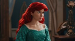 live action ariel Meme Template