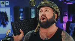 Fat Electrician Keyboard Warrior Meme Template