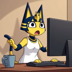 Traumatized Ankha Meme Template