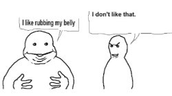 I Like Rubbing my Belly Meme Template