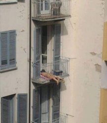 The balcony is too small. Meme Template