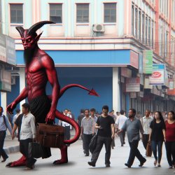 Satan roaming the earth, walking about in it, seeking people Meme Template
