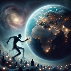 Satan roaming the earth to inhabit believers hearts Meme Template