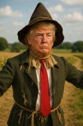 Trump the stupid scaredcrow Meme Template