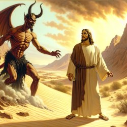 Jesus was tempted by Satan 40 days, BUT could not be DECEIVED, T Meme Template