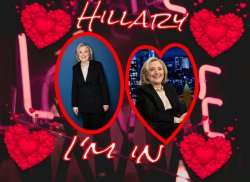 Hillary Heart Throb I'm in Love Meme Template