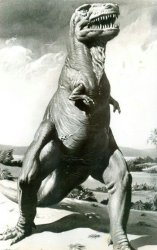 T. Rex dragging it tail Meme Template