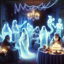 ghosts celebrate Meme Template