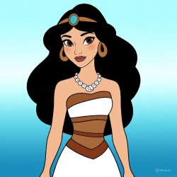 Jasmine and Moana Fusion Meme Template