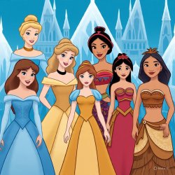 Seven Different Princesses Meme Template