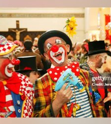 Clowns in church Meme Template