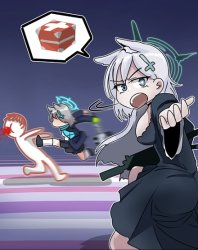 Shiroko Terror asking for a First Aid Kit Meme Template