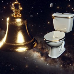 glocken gold in space with skibidi toilet Meme Template