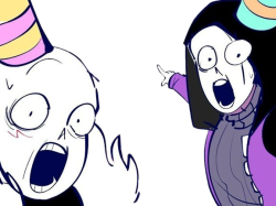 Epic! Sans and Cross! Sans pointing Meme Template
