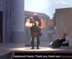 tf2 heavy thank you LazyPurple Meme Template