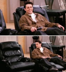 Friends: Joey missing Chandler Meme Template