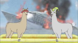 Carl and Paul Llamas with Hats Meme Template
