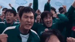 squid game celebration Meme Template