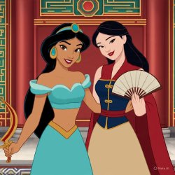 Princess Jasmine and Fa Mulan Meme Template