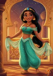 Moana as Princess Jasmine Meme Template