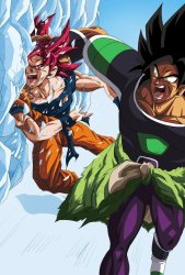 Broly throws goku Meme Template