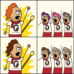 What Do We Want - esquerdista chelenin version Meme Template