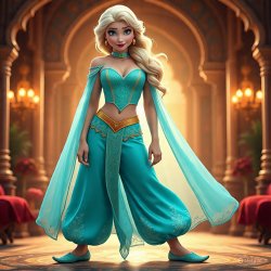 Elsa as Princess Jasmine Meme Template