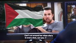Always Sunny BBC Glasto Palestine Meme Template