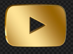 Gold Play button Meme Template