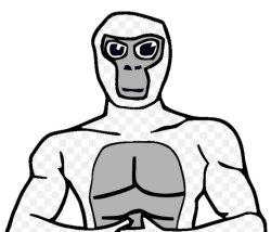 Gorilla Chad Meme Template