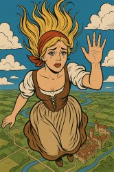 free falling peasant woman Meme Template