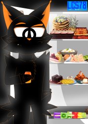 Black cat fridge furry thing Meme Template
