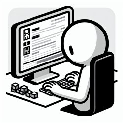 A stickman using a computer Meme Template