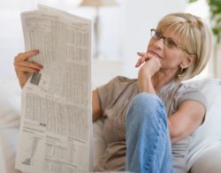 Lady reading newspaper Meme Template