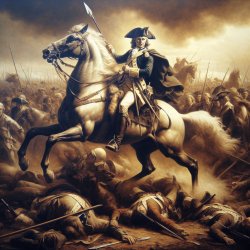 George Washington on horseback miraculously survives the Battle Meme Template
