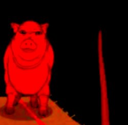scary pig Meme Template