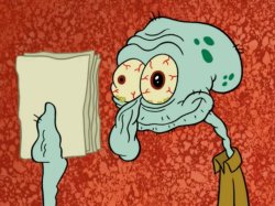 Insane Squidward Meme Template