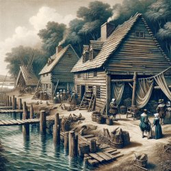 The first permanent English settlement in America ..north bank o Meme Template