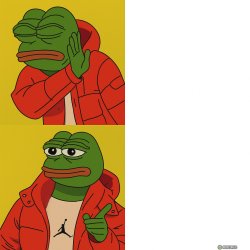 Drake Hotline Bling (Pepe) Meme Template