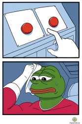Two Buttons (Pepe) Meme Template