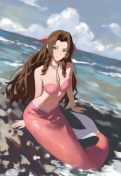 mermaid aerith Meme Template