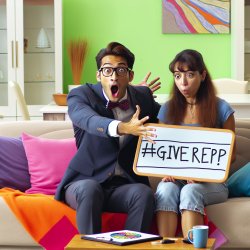 "When you finally explain $REP to your friend... and now he's ta Meme Template