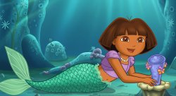 mermaid dora Meme Template