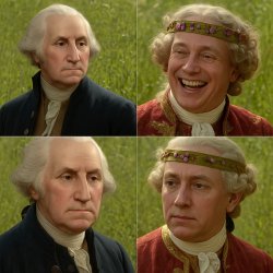 George v. George 4-panel Meme Template