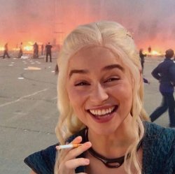 Fire behing Meme Template