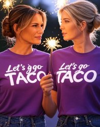 Melania and Ivanka Trump Let's go Taco! Meme Template