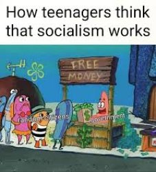 How teenagers think socialism works Meme Template